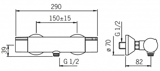 Rysunek baterii Oras Cubista 2870U
