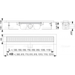 Odpływ podłogowy Alcaplast APZ1-550