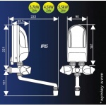 Podgrzewacz wody DAFI 3,7kW 230V nadumywalkowy